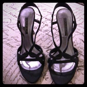 Laundry by Shelli Segal Black Strappy Heels Sz 8
